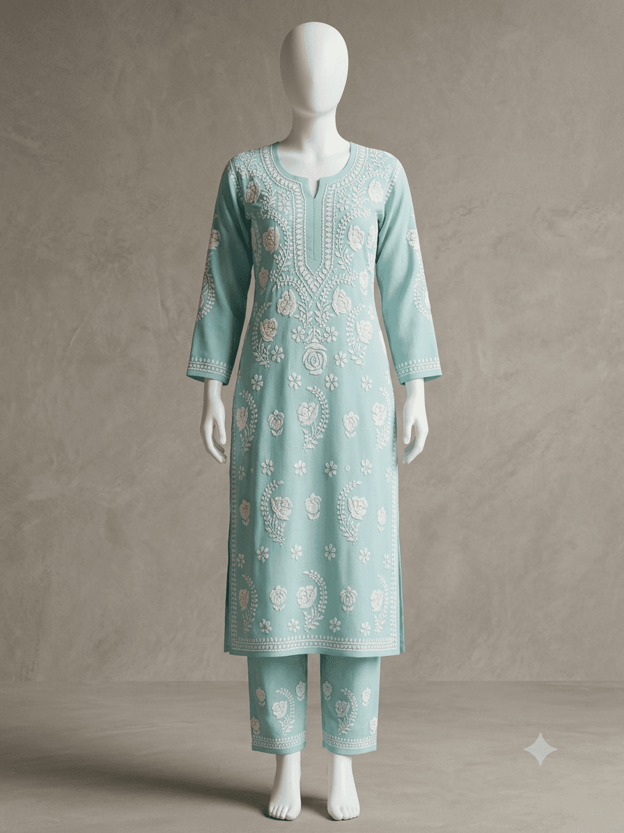 Heavy Rayon Half Rose Set